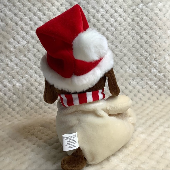 SEARS Vintage 2003 Plush Baxter the Dog Stuffed Animal Toy Santa Hat and Scarf - Picture 7 of 12